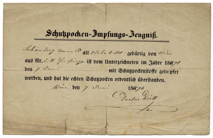 Impfzeugnis (1876)