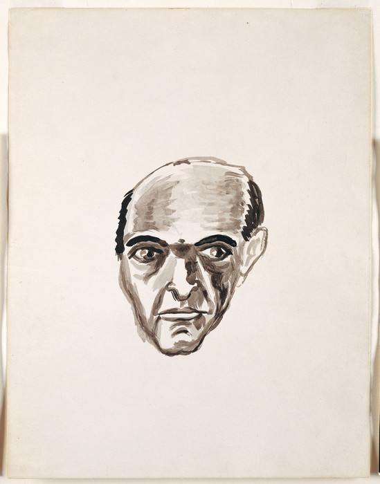 Selbstporträt, Aquarell (1943)